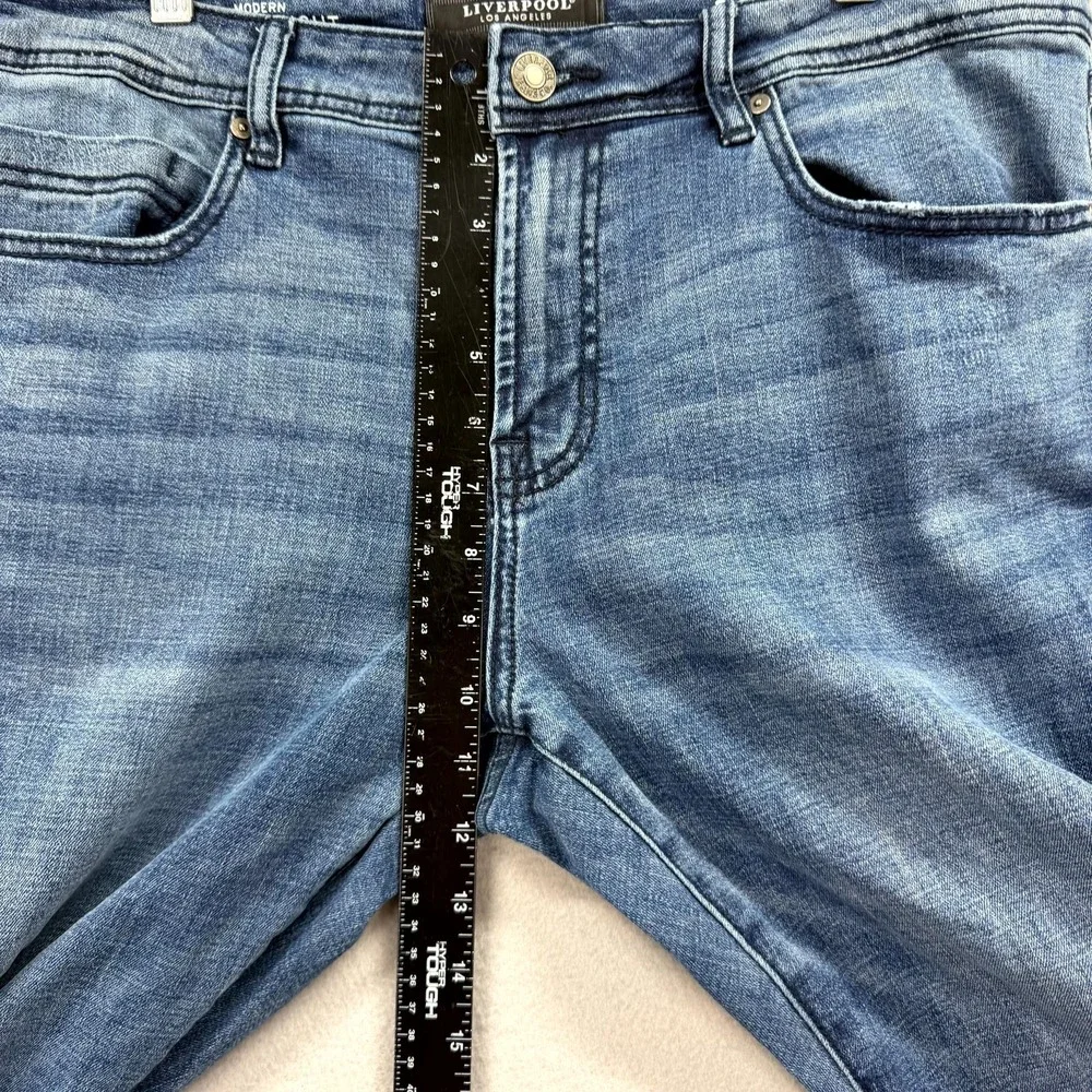 Liverpool Jeans Mens 36x30 Blue Denim‎ Pants Casual Modern Straight Workwear